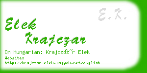 elek krajczar business card